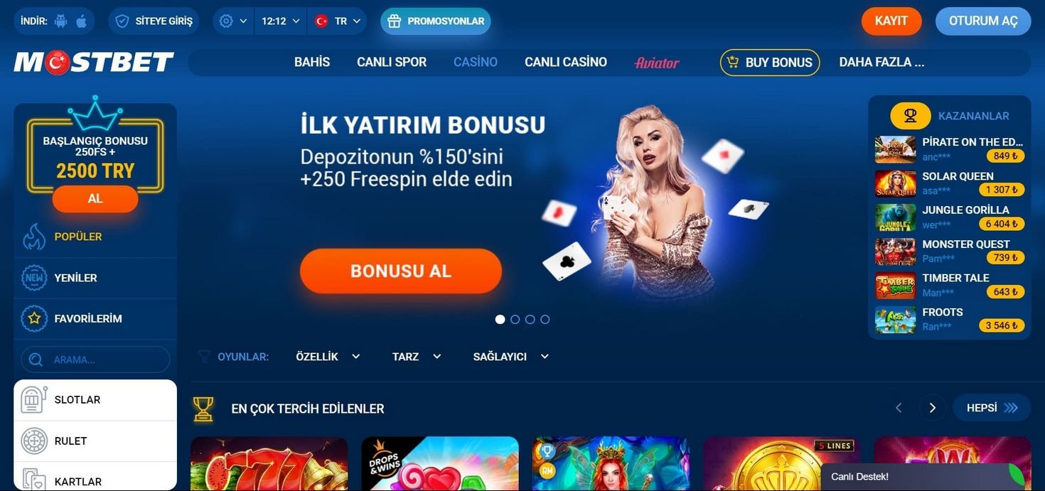 Depoimento do Cassino Online Mostbet