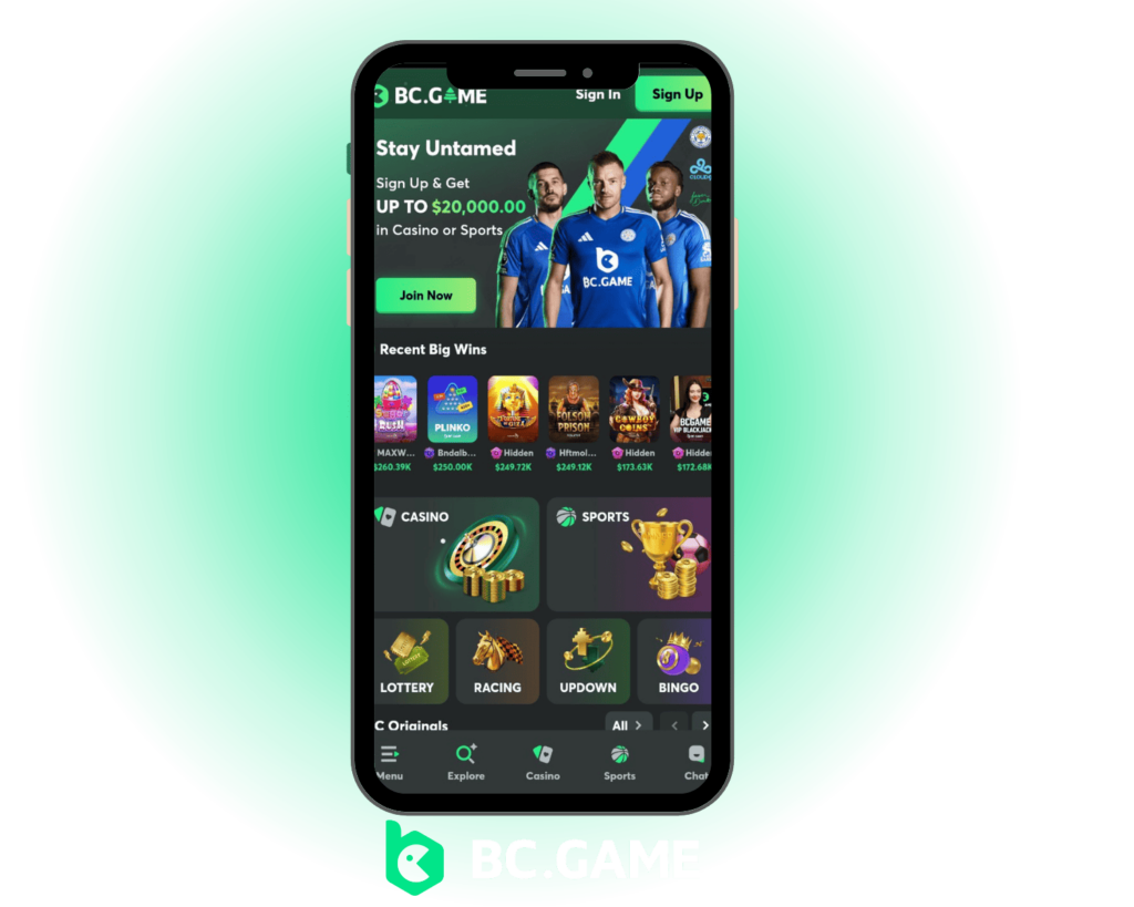 BC.Game mobile app for Android and iphone