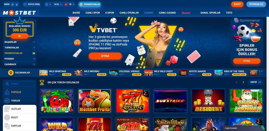 Popularne promocje i oferty bonusowe od Mostbet
